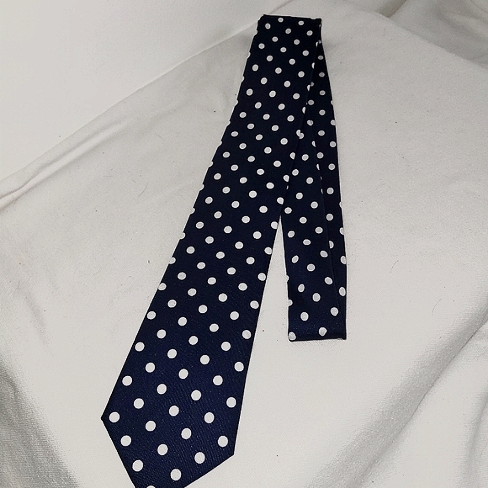 Polka Dot Navy Tie